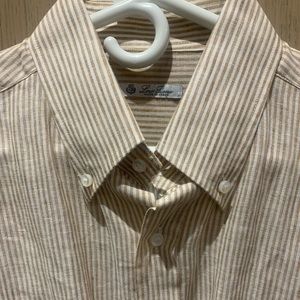 Loro Piana Tan Striped Men's Shirt